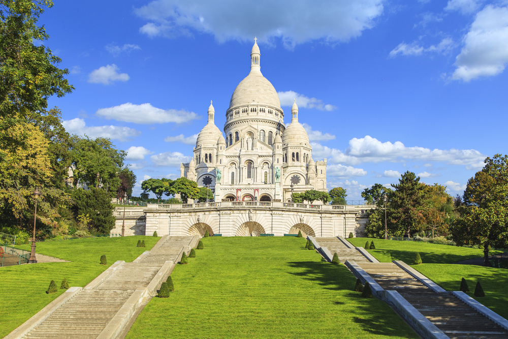 Closup-Basilika Sacre Coeur in Montmartre