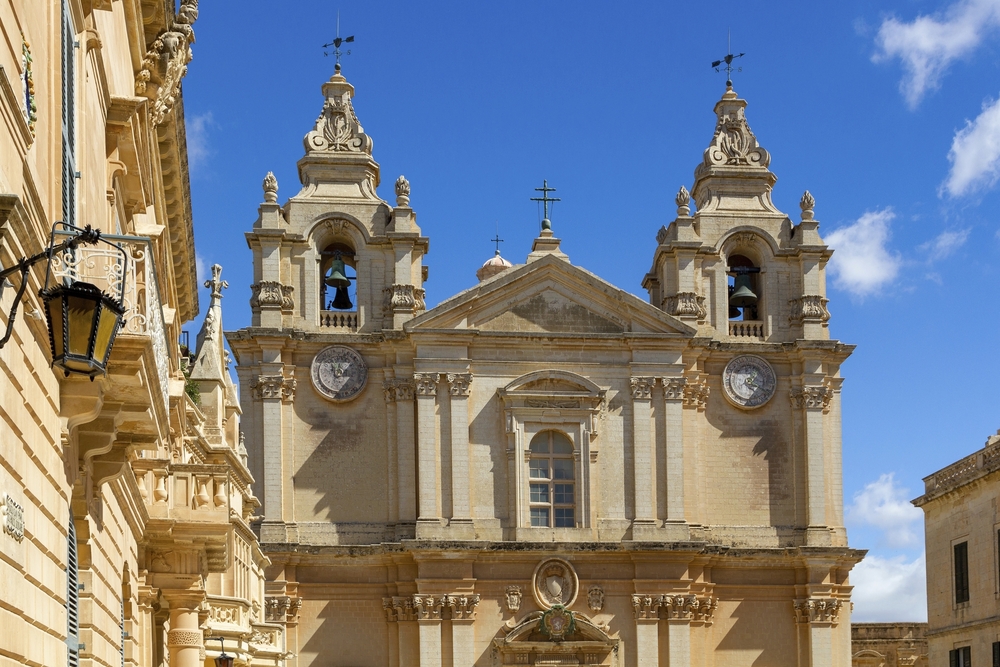 Historische St. Pauls Kathedrale, Mdina Rabat, Malta