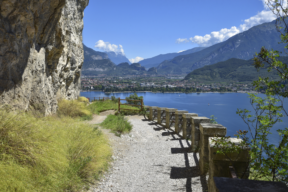 Ponale-Straße zwischen Riva del Garda und dem Ledrotal, Trentino, Italien