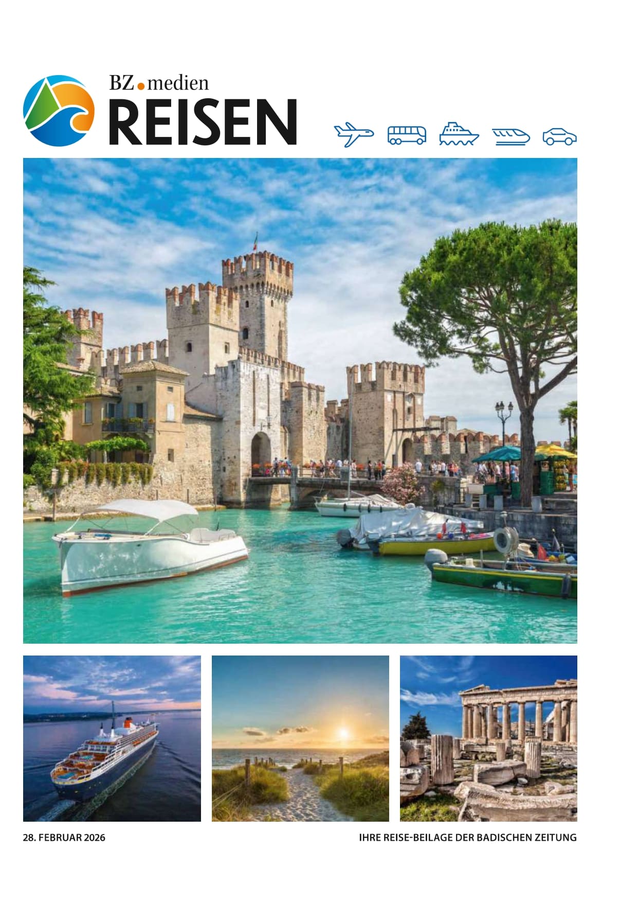 Cover Beilage Reisen Badische Zeitung